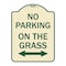 Signmission No Parking on Grass W/ Bidirectional Arrow Heavy-Gauge Aluminum Sign, 24" x 18", TG-1824-23689 A-DES-TG-1824-23689 - alternate 1